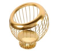 Hoement Soporte para Cápsulas de Café de Hierro Dorado, Cesta para Almacenar Frutas y Café, Fácil de Limpiar y Almacenar, Adecuado para Cocina y Hogar