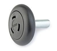 Hörmann Rueda (eje inferior de 40 mm, herraje N/L/BL/Z/BZ, para un movimiento suave de la puerta del garaje) 3039956 negro