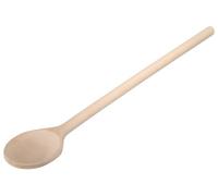 HOFMEISTER® - Cuchara de cocina grande de madera, 80 cm, producto natural de la UE: hecha a mano, sin plástico, sin arañazos, no tratada, resistente al calor, antibacteriana, de haya, redonda