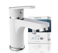 Hoga 34710 - Alaska grifo de lavabo, blanco-cromo,