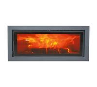 Hogar de leña 101-S (L x An x Al: 47 x 112 x 51 cm, 9 kW, 240 m³, Antracita)
