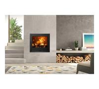Hogar de leña HS (L x An x Al: 44 x 62,3 x 58 cm, 7,1 kW, 220 m³, Negro)