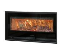 Hogar de leña Slide 110 (L x An x Al: 53,8 x 129,5 x 111,2 cm, 8 kW, 240 m³, Negro)