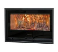 Hogar de leña Slide 85 (L x An x Al: 53,8 x 94,5 x 134,8 cm, 7 kW, 210 m³, Negro)