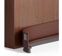 HOGARLAX® Burlete Puerta Entrada con Cepillo, Burlete Bajo Puerta Autoadhesivo, Burletes para Puertas Exterior e Interior, Aislante Térmico, Sellado Contra Corrientes de Aire, 100cm Recortable(Marrón)