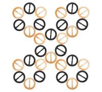 Hohopeti 30 Piezas Anillos de Cintura Pinza para Ropa de Plástico Redondos 3cm Negro y Beige para Windbreakers y Abrigos, Ajuste Rápido y Estilizado para Mujer