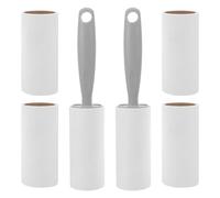 Hohopeti 8 Piezas Rodillo Quitapelusas Reutilizable de Alta Resistencia para Ropa y Muebles, Portátil con Mango Gris, Incluye 1 Rollo de 40 Hojas X 2 y 4 Rollos de 10 CM X 60 Hojas,