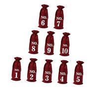 Hohopeti Juego De 10 Bolsas Para Botellas De Vino De Yute De Arpillera Para De Boda De Lino
