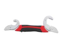 Hohopeti Llave Inglesa Ajustable Multifuncional para Fontanería Diseño de Boca Ancha y Rango de Sujeción de 6-22mm, Acero de Alto Carbono Rojo y Plástico Resistente para Grifos y Tuberías