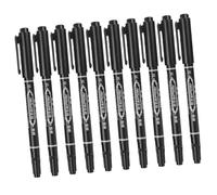 Hohopeti Marcadores Permanentes Plástico para Tatuajes Negro 10 Piezas Punta Fina 0.6mm y Gruesa 1.2mm para Profesionales y Salón de Tatuaje