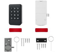 HOHOVYVY Cerradura de combinación electrónica para armario y taquilla(Black Square)