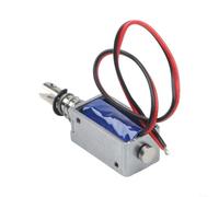 HOHOVYVY Cerrojo eléctrico DC 24 V para operación de empuje, 10 mm Hub electroimán con bobina de cobre, abrepuertas compacto para puertas automáticas y máquinas expendedoras