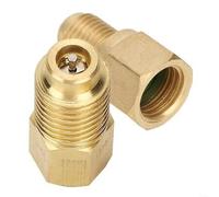 HOHOVYVY Para adaptador r1234yf con bobina de latón macizo de 1/4" SAE hembra x 1/2" ACME macho y 1/2" ACME hembra x 1/4" SAE macho para R12/R22/R134a servicio climático y taller