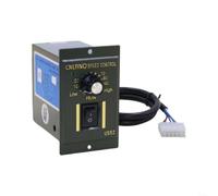 HOHOVYVY Regulador de velocidad AC 220V 120W 90-1400 rpm Montaje en panel Negro