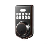 HOHOVYVY Smart Lock, Cerradura de Puerta Inteligente Apertura de Huella Digital Cerradura de Puerta, Para Puertas De Madera En Dormitorios Hoteles Oficinas Entrada Sin Llave Cerradura de Puerta (A)