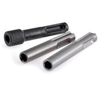 HOHXEN Juego Adaptador SDS Plus, 3 Piezas SDS Shank Martillo Eléctrico Convertible Juntas Hexagonales, Mango Redondo 2 Puntas 2 Ranuras, 1/4 Pulgada Porta Puntas Destornillador Hexagonal para Impacto