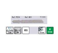 Hoja calar chapa/aluminio 5514 t118b metal grueso(3-6) en general.12 dientes