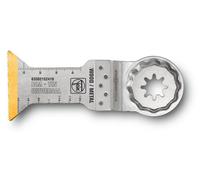 Hoja de sierra bimetálica Fein E-Cut con revestimiento de TiN, longitud 60 mm, anchura 44 mm, paquete de 50 unidades | 63502152450