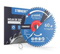Hoja de sierra circular de 165 x 20 mm, incluye adaptador a orificio de 20 y 16 mm, compatible con amoladora angular de Bosch, Makita, etc. - Hoja de sierra circular resistente a clavos - para madera