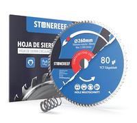 Hoja de sierra circular de 260 x 30 mm, incluye adaptador a orificio de 20 y 16 mm, compatible con amoladora angular de Bosch, Makita, etc. Hoja de sierra circular resistente a clavos, para madera
