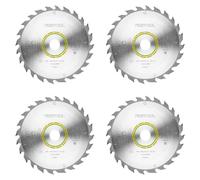 Hoja de sierra circular Festool HW 230x2,5x30 W24 WOOD STANDARD 4 piezas ( 4x 500647 ) 230 x 2,5 x 30 mm 24 dientes para todos los materiales derivados de la madera, tableros de materiales de construc
