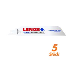 Hoja de sierra de calar Lenox Lazer - 5 unidades - para aceros de construcción y todos los metales. Tamaño: 152 x 25 x 0.9 mm / 14 dientes por pulgada