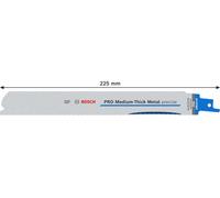Bosch 25 hojas de sierra sable PRO Medium-Thick Metal S1137BEF precise (para tubos y perfiles de metal, metales no ferrosos, longitud 225 mm, accesorio profesional sierra de sable)