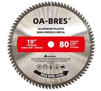 Hoja de sierra de metal no ferroso de aluminio de 10 pulgadas 80T con eje de 5/8 pulgadas, mejora TCG Grind