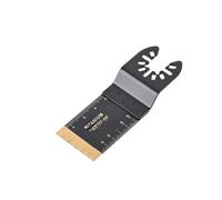Hoja de Sierra Recta 34mm Acero Alto Carbono con Recubrimiento | Recubrimiento de titanio y escala graduada integrada para cortes precisos en madera con herramienta oscilante
