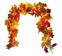 Hojas de otoño Garland | Decoración artificial de 5,7 pies LED Garland | interiores para otoño increíble Halloween Acción de Gracias abrigo de salón al aire libre jardín evento decoración