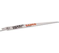 Hojas de sierra de calar bimetálicas Bahco Sandflex para madera y metal, 8/12 dientes por pulgada, 300 mm - 5 unidades por paquete minorista