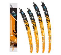 Hojas de sierra de calar de repuesto, pack de 4 - 300 mm / 380 mm - 6 dientes por pulgada - Para cortar madera - Para podar árboles - Hoja de sierra de corte grueso, muy rápida - Hojas de sierra