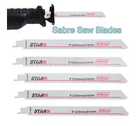 Hojas de sierra de sable BE-TOOL Combo de sierra de sable de madera y cuchillas de demolición para Bosch, Dewalt, Makita, S1122HF 200 mm de largo de acero de alto carbono HCS paquete de 2 piezas