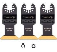 Hojas de sierra oscilante de titanio, juego de 3 piezas, para madera, metal, plástico y tornillos para madera
