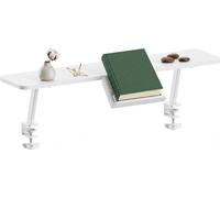 HOKO, accesorio para escritorio infantil, 90x20 cm (superficie de apoyo), 24x13 cm (soportes para libros), montaje con abrazaderas, sin necesidad de taladrar, capacidad de hasta 20 kg, color blanco, m