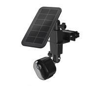 HOLACA Soporte 2 en 1 para canalón compatible con Ar-lo Pro 4/3/Ultra/Essential, eufyCam 1/2/2C/2C Pro/3/3C/E, para cámara y panel solar con rosca de 1/4", color negro