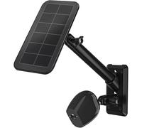 HOLACA Soporte de pared 2 en 1 compatible con AR-lo Pro 4/3/Ultra/Essential, eufyCam 1/2/2C/2C Pro/3/3C/E, para cámara y panel solar con rosca de 1/4", color negro
