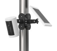 HOLACA Soporte magnético doble para poste de cámara con dos puntos roscados de 1/4 pulgadas para Ring, Eufy, Blink, Google Nest, Wyze, Arlo, Simplisafe, Reolink, TP-Link Tapo cámaras y paneles solares