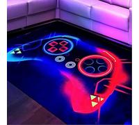 HOLAVIDA Alfombra de Juego 3D, Neón Controlador Reactivo Luz Negra, Luminosa Antideslizante, Brilla Oscuridad, Decoración Niños, 180x120cm