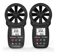 HoldPeak 866B-2Pcs Anemómetro Digital de Mano para Medir la Velocidad del Viento,Medición de la Velocidad del Viento, Temperatura y Viento Frío,con LCD Retroiluminación y Retención de Datos