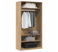 Holekex Armario Artisan-roble de 100 x 50 x 200 cm con barra para colgar y estante para dormitorio, pasillo, habitación juvenil, armario, espacio de almacenamiento y sistema de organización