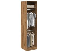 Holekex Armario de madera de roble Artisan, 50 x 50 x 200 cm, con espacio de almacenamiento, armario, cajón y barra para dormitorio, pasillo, habitación juvenil, vestíbulo y vestidor