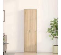 Holekex Armario Sonoma Roble de Madera 55x25x189cm con 5 Estantes, 2 Puertas, Armario Moderno para Dormitorio, Pasillo, Dormitorio, Salón Juvenil, Práctico Almacenamiento y Almacenamiento