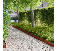 Holepyr 50 piezas 103 x 15 cm acero oxidado resistente a la intemperie borde de jardín cercado arriate borde borde borde cortacésped borde flexible protección del suelo