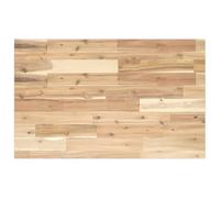 Holepyr Tapa de lavabo de madera maciza de acacia, sin tratar, 80 x 50 x 2 cm, rectangular, para baño, mueble de baño con estante y recorte para montaje de grifo