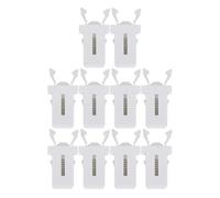 Holibanna 10 Piezas Hebilla de Cubo de Basura Pulsador, Plástico Blanco | Repuesto Ligero para Tapa Abatible, Paquete, Superficie Lisa sin Rebabas, Hogar y Oficina