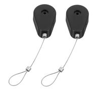 Holibanna 2piezas Caja De Tiro Antirrobo De Acero Soporte De Cable Retráctil Candado para Mercancías y Suministros Antirrobo Incluye Estuche Antipérdida para Cable