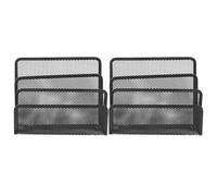 Holibanna 2piezas Organizador de Escritorio Soporte Metálico para Cartas y Documentos Revistero de Mesa Multifuncional para Oficina y Hogar Clasificador Vertical para Archivos y Carpetas