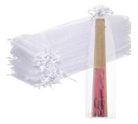 Holibanna 50 Uds. Bolsas De Organza Con Cordón Bolsa Plegable Para Abanico De Mano Bolsa Con Cordón Para Joyería De Dulces Bolsas Para Fiesta Recuerdo De Boda