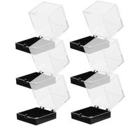 Holibanna 6 Piezas Caja De Exhibición De Muestras Transparente Caja De Protección Para Muestras Minerales Estuche Para Exhibir Escritorio Vitrina Expositora